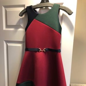 Girls color blocked dress